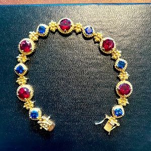 Sterling silver gold plated bracelet